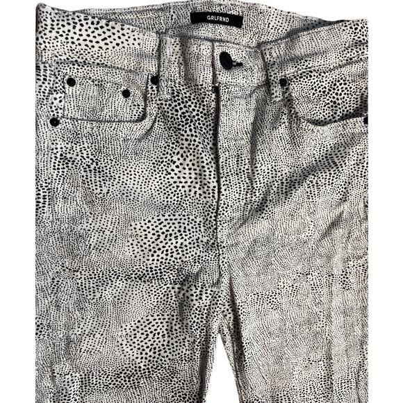 Aritzia GRLFRND Opposites Attract High-Rise Slim Black/White Reed Jeans Size 26 - Picture 5 of 10
